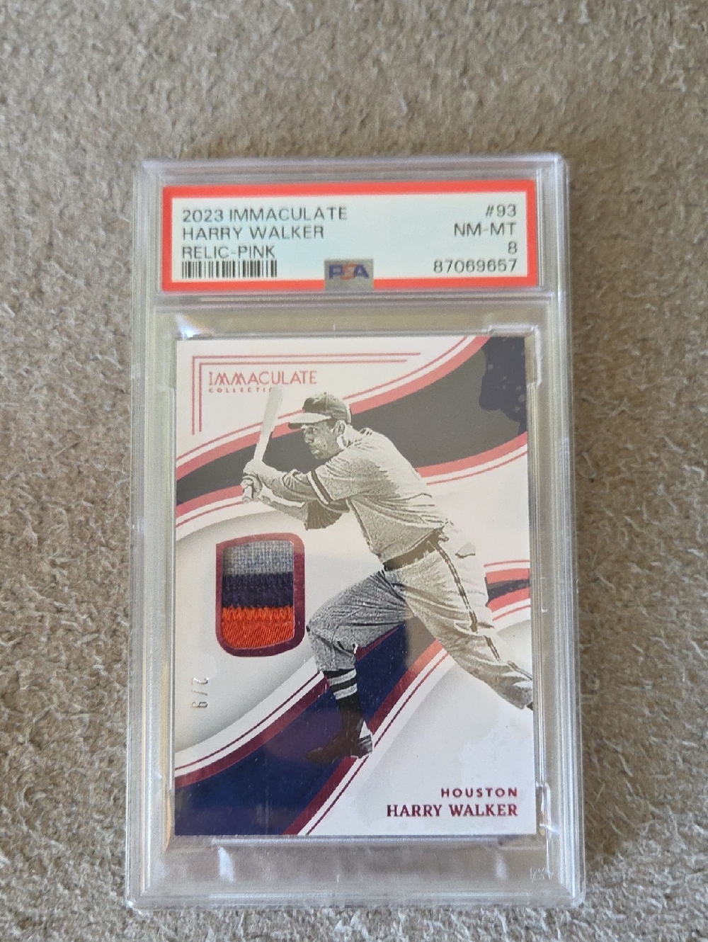 Panini Immaculate Harry Walker Card - White, Gray, Navy